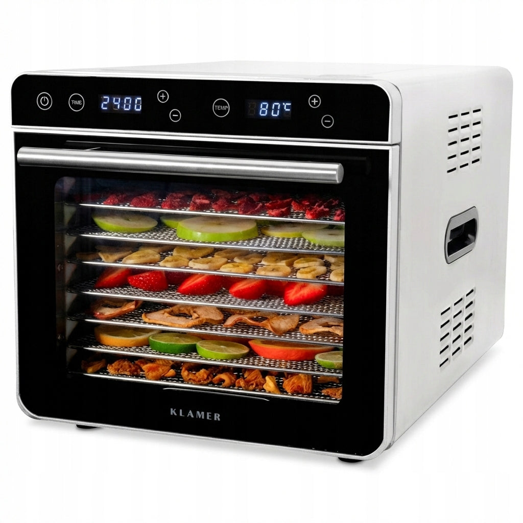 Premium Food Dryer KLAMER XL 700W, 24h timer and temperat regulator Packaging status original