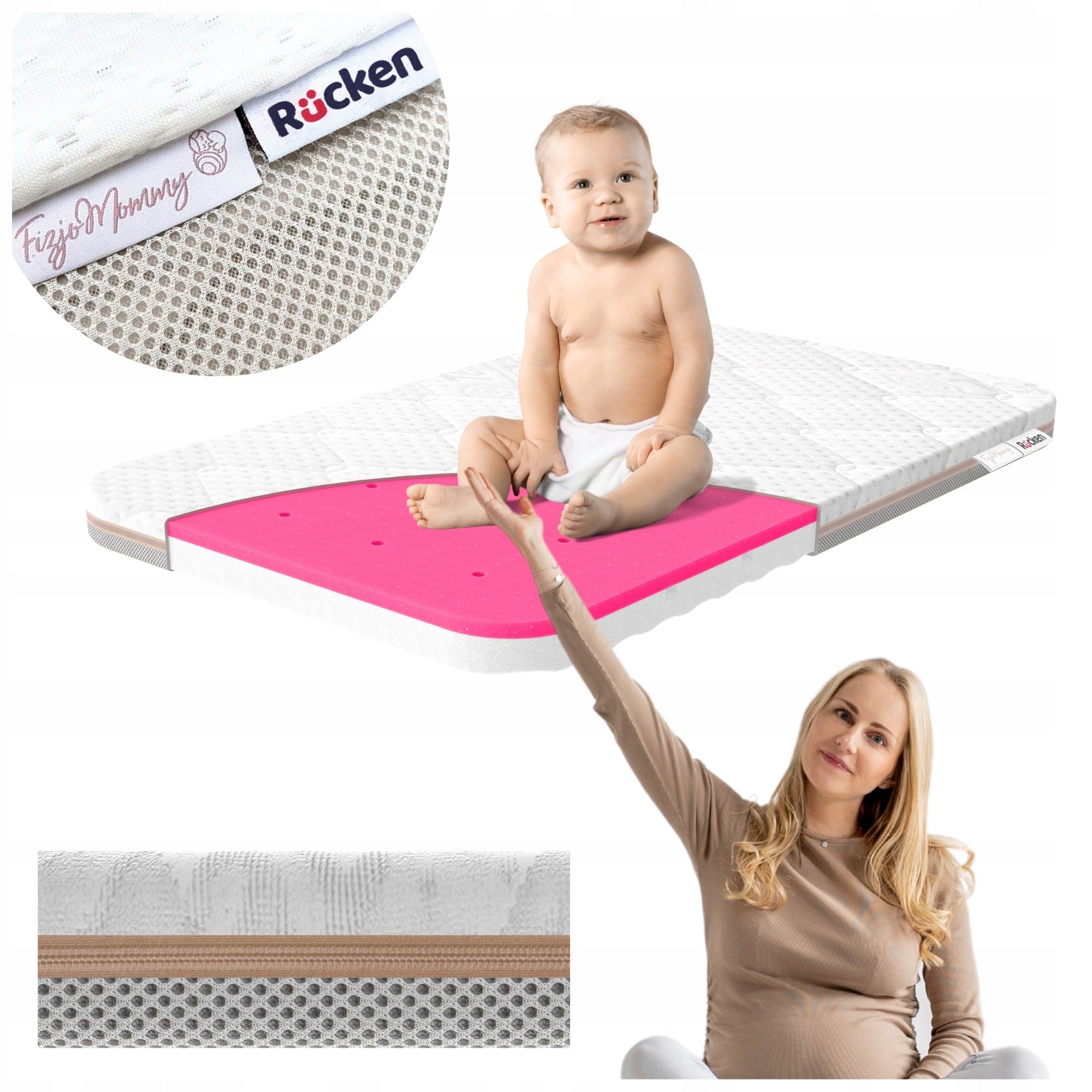 Premium Lionelo Theo 86x50 FizjoMommy HR50 Foam Mattress