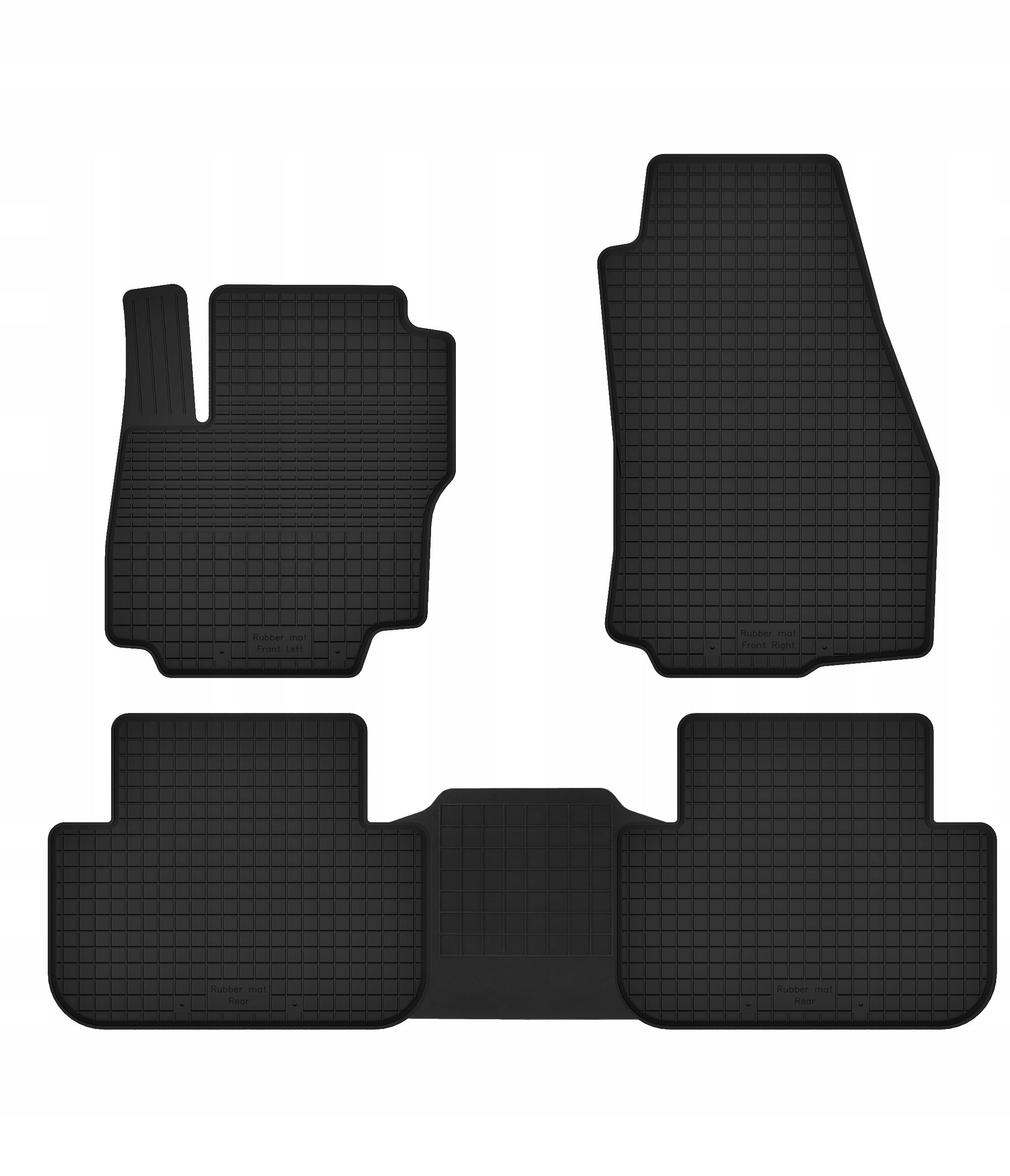 Premium Rubber Tray Rugs for FORD GRAND C-MAX (2010 - 2019) + TUNNEL