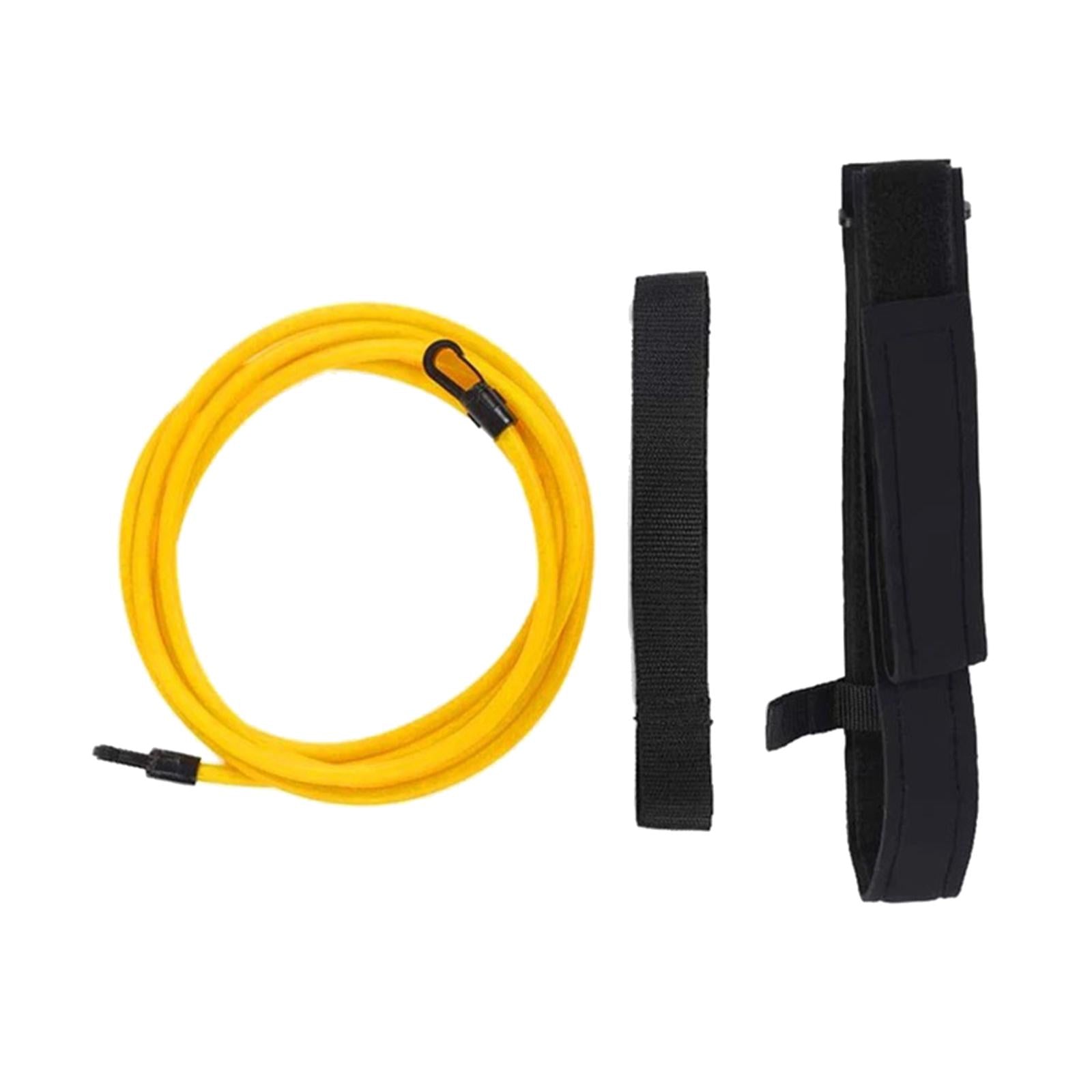 Premium Swim Training Belts Bungee , Stationary Swimming Belt Yellow 10mm