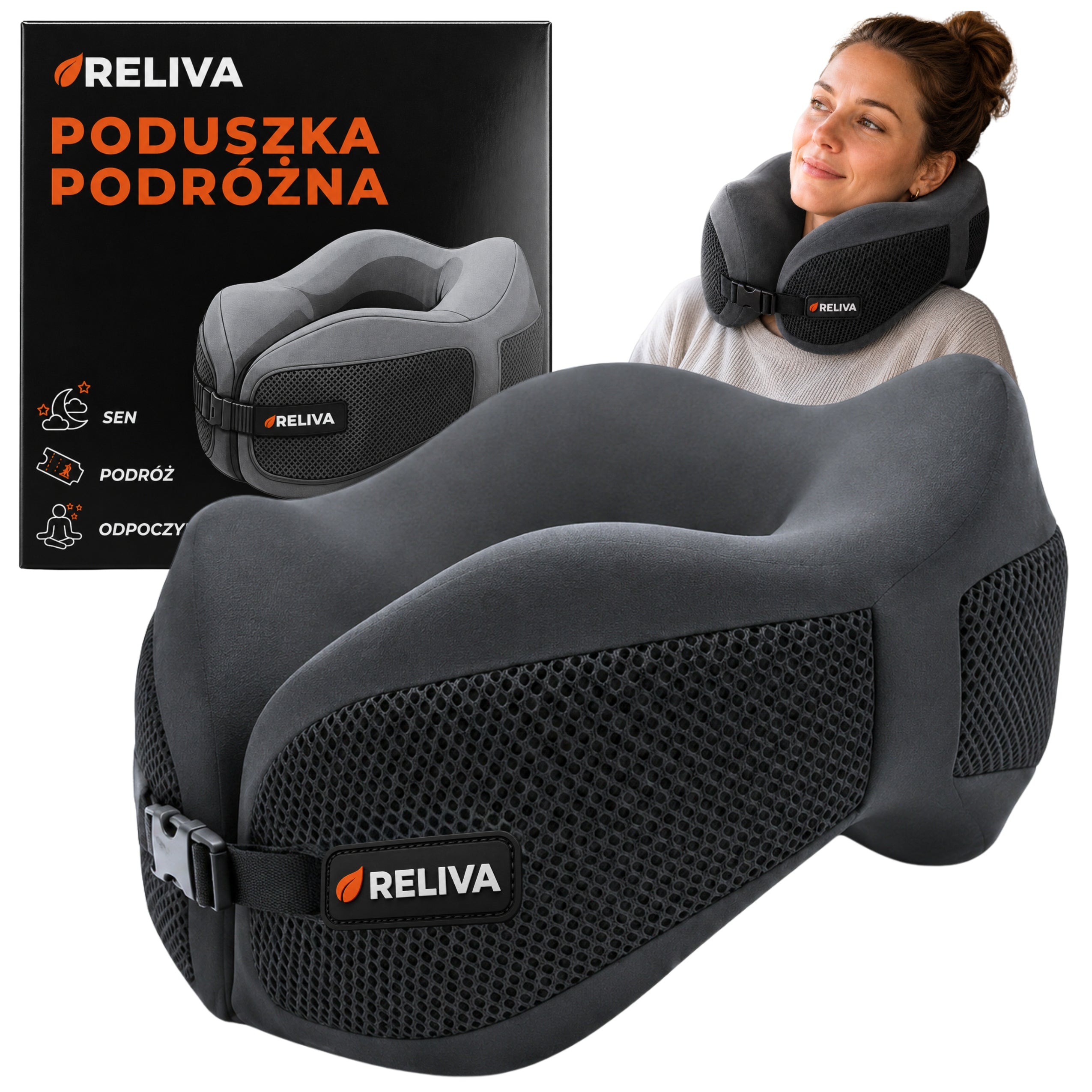 Premium Travel Rogal Neck Pillow Reliva Tourist For Airplane Cars