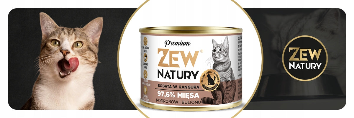 Premium Wet Cat Food Rich in Kangaroo Can 185g Zew Natury Manufacturer code 5903900327404