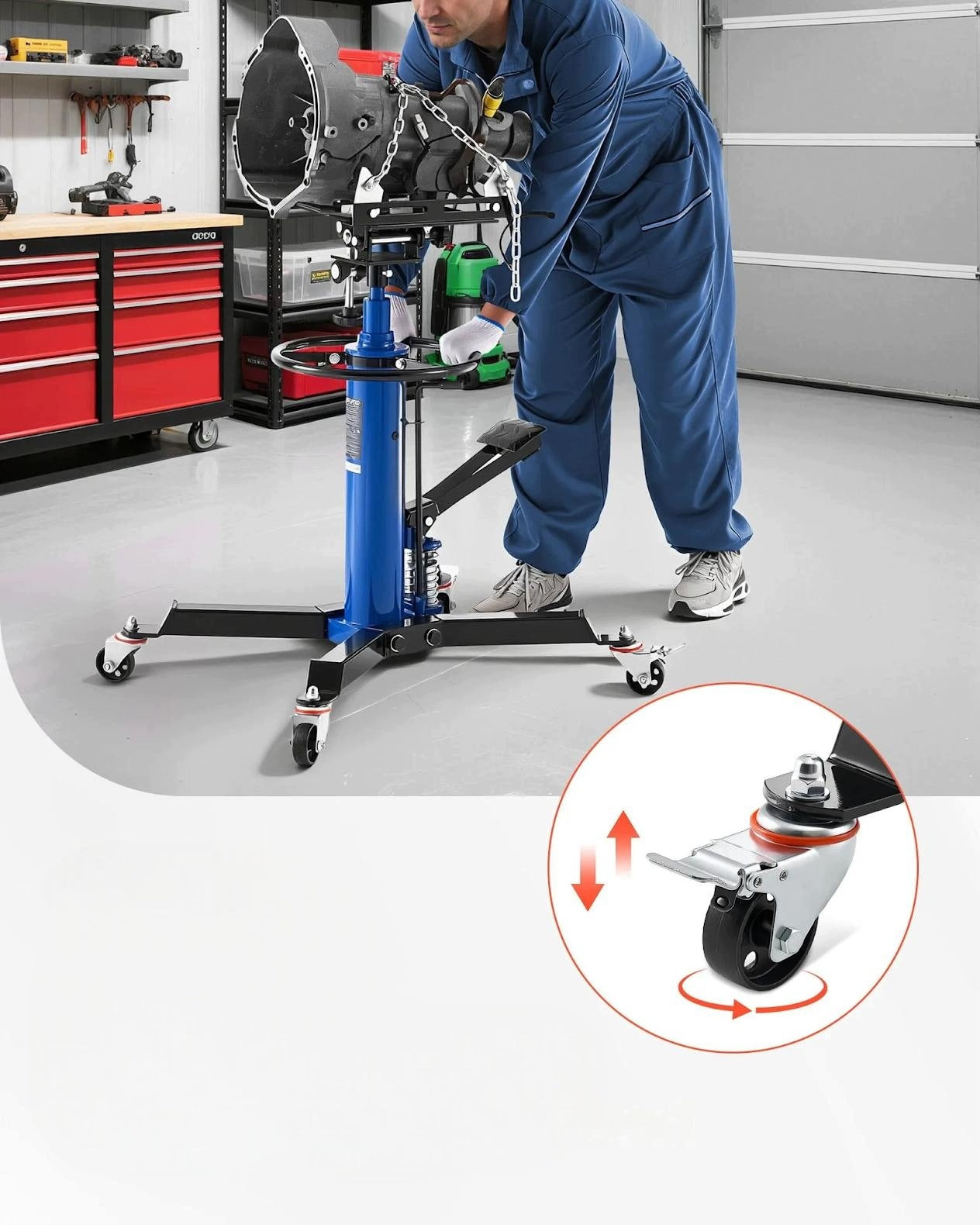 Premium hydraulic gearbox lift 600 kg telescopic garage Minimum lifting height 880 mm
