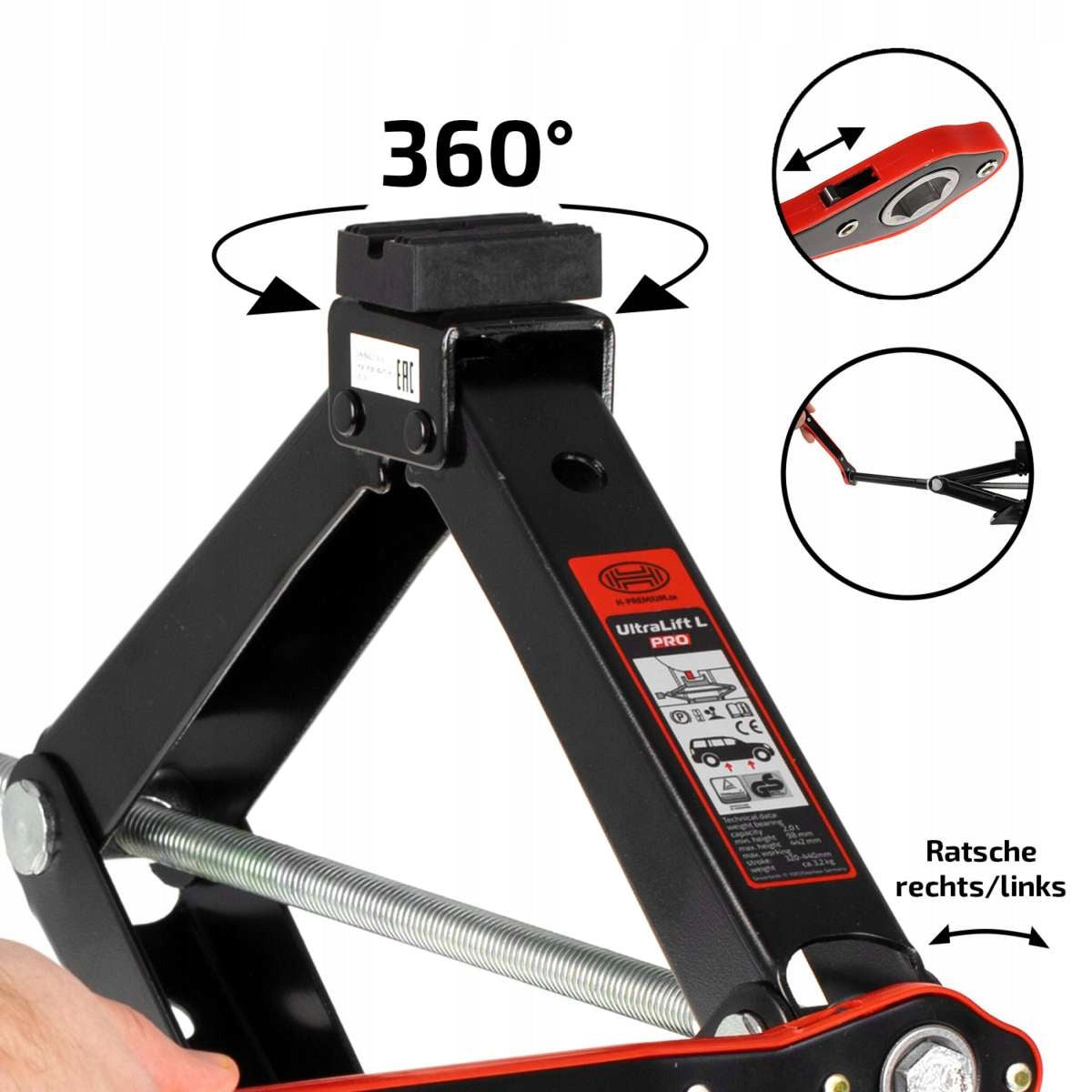 Premium trapezoidal lift HEYNER Black Edition 2,0t Brand Heyner