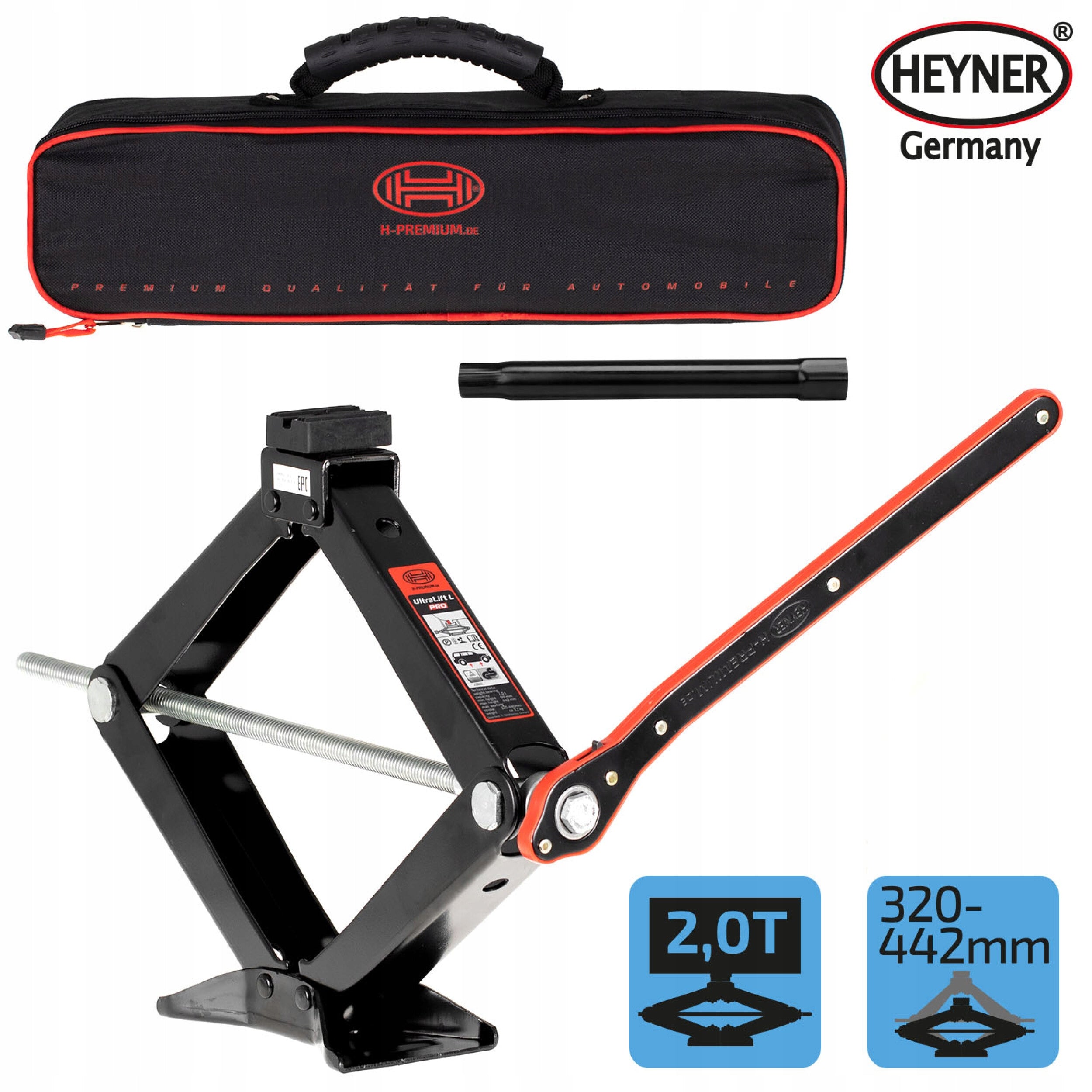 Premium trapezoidal lift HEYNER Black Edition 2,0t