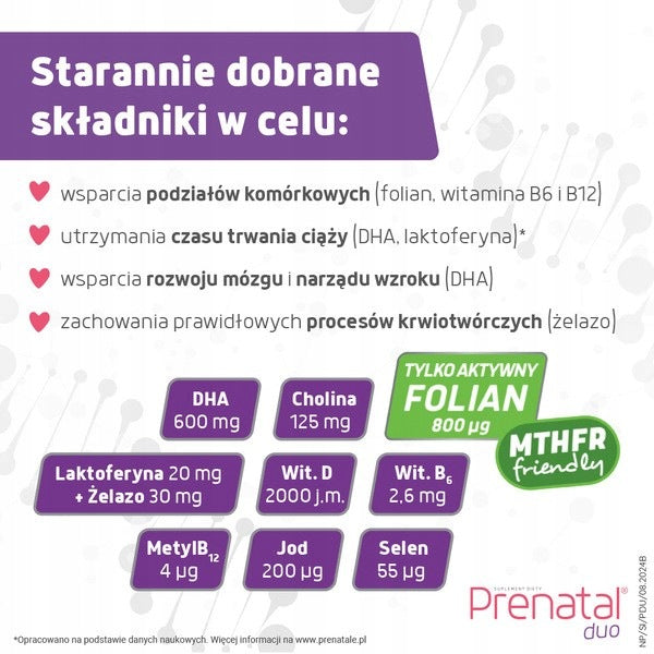 Prenatal Duo, II and III trimester of pregnancy, capsules, 30 pcs Classic 60 pcs. Packaging status original