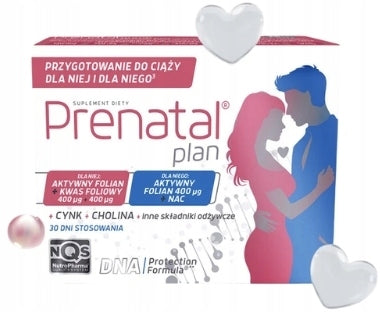 Prenatal Plan set for her and him 30 kaps. + 30 kaps.