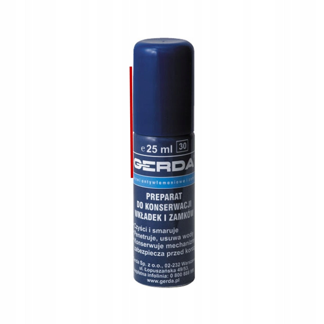 Preparation for maintenance of locks and inserts, cables, chains GERDA 25 ml
