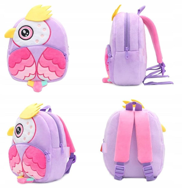 Preschool backpack for preschoolers, Parrot model, plush, 26x24x10 Kind sports