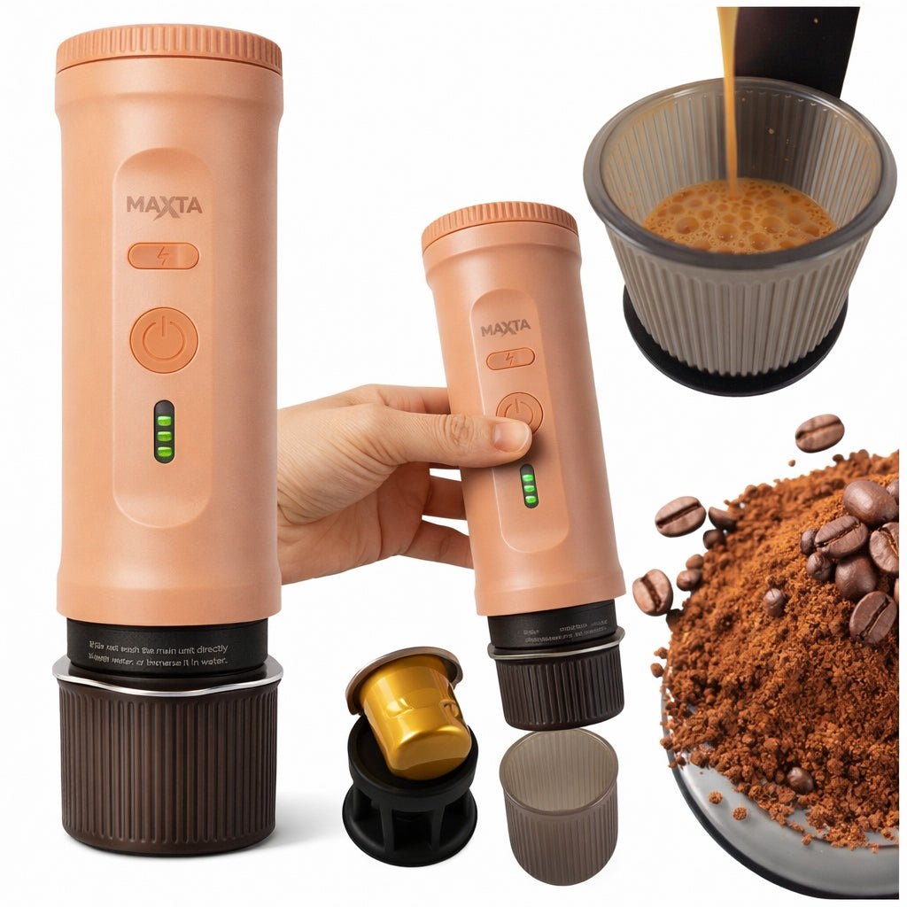 Pressure Coffee Maker Portable Hiking 20bar Ground Capsules B