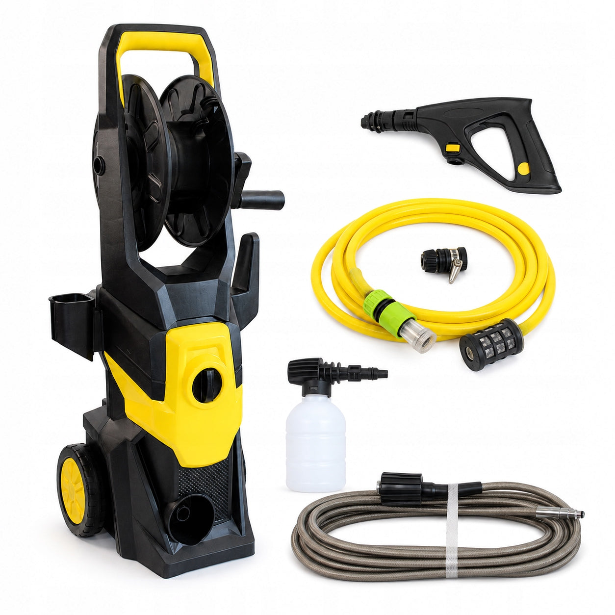 Pressure Washer 2500W Trolley Hose Drum Accessories 4,5l/min WIN16
