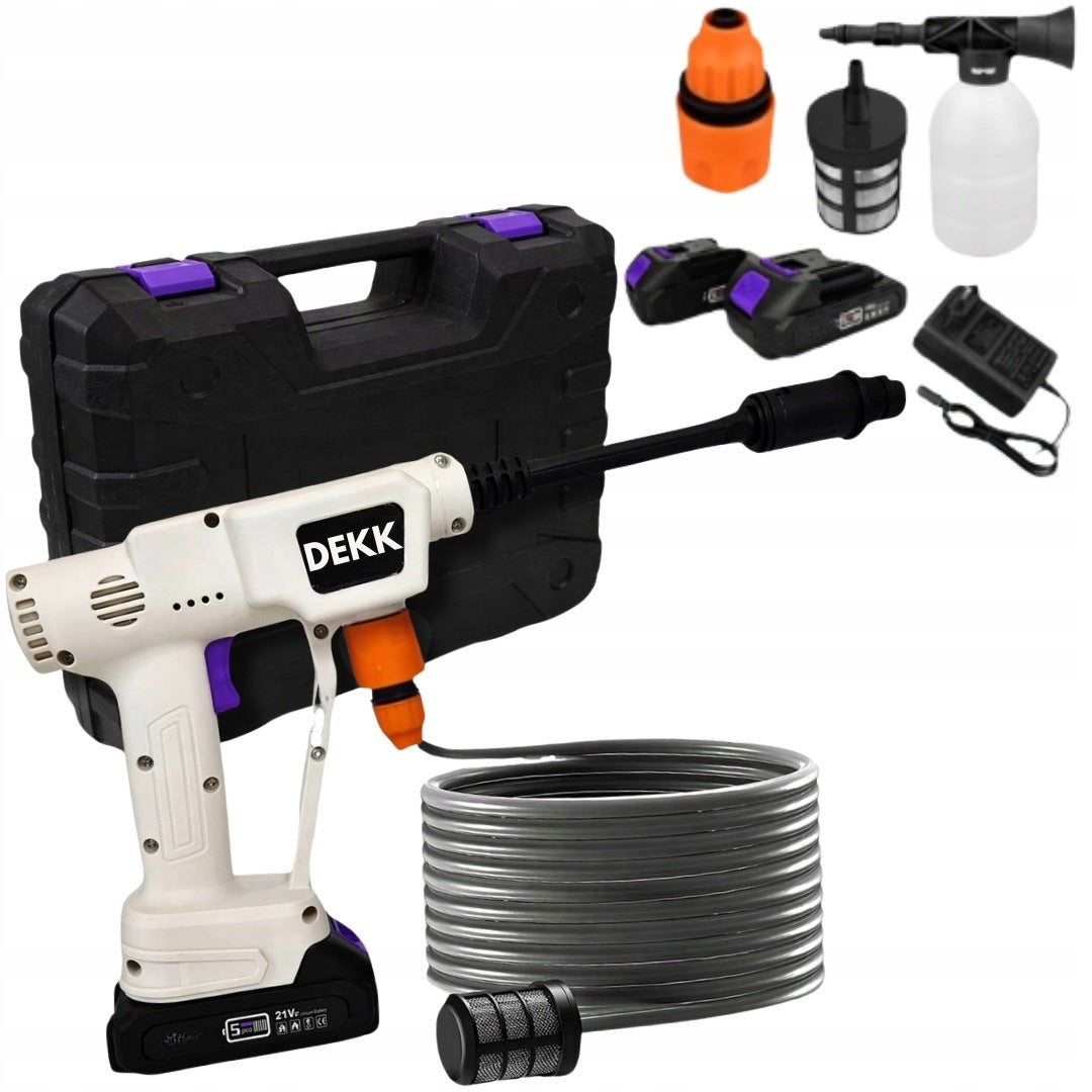 Pressure Washer Cordless 70 BAR 2x Aku 21V Set Suitcase 5 meters
