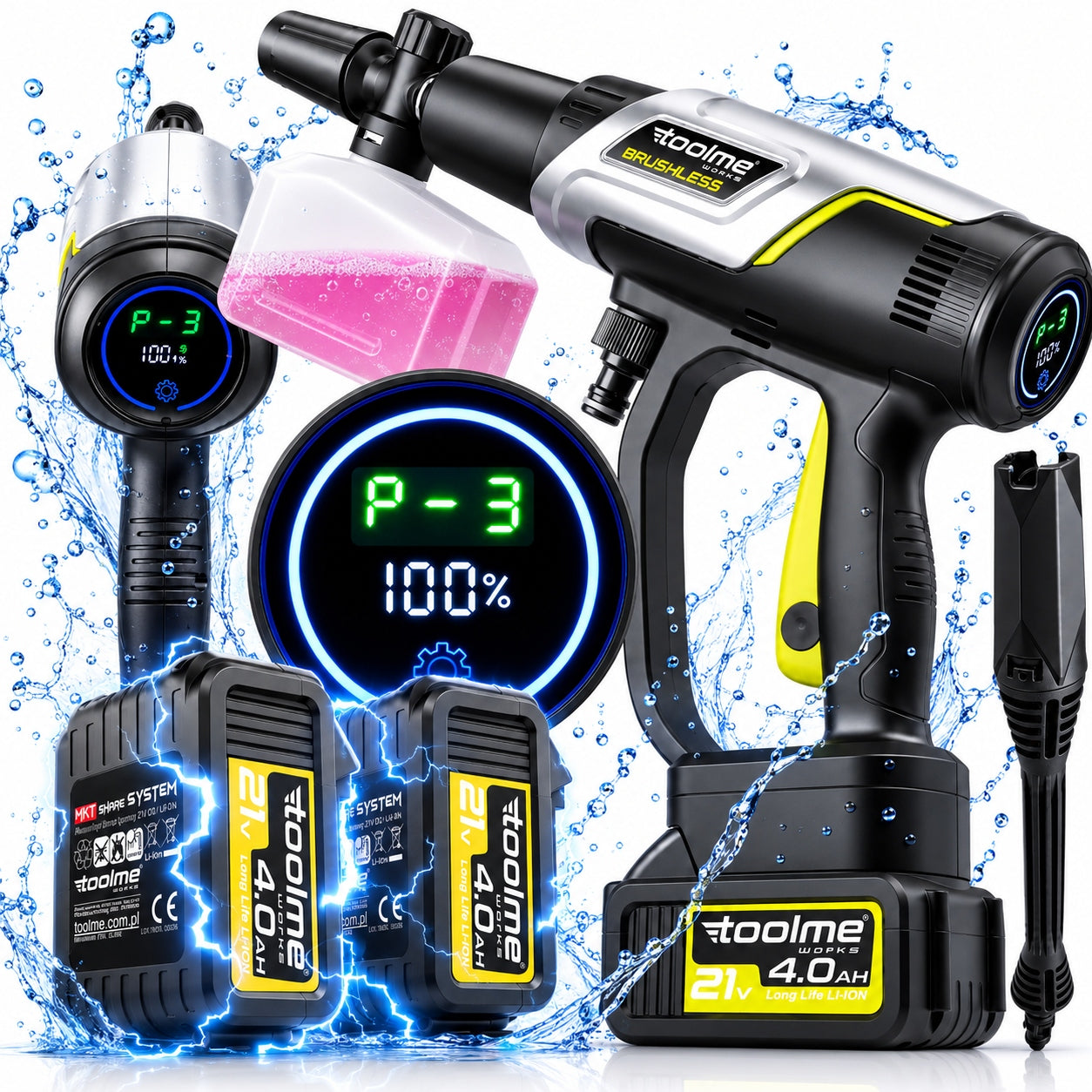 Pressure Washer Cordless Electric ALUMINUM Pump toolme TM280