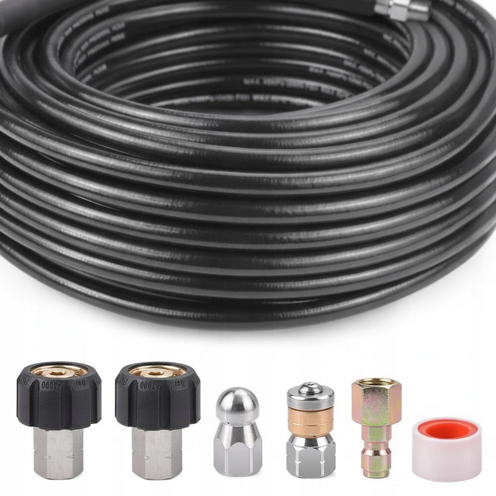 Pressure Washer Hose with Sewer Clearing Nozzle Professional Brand no brand