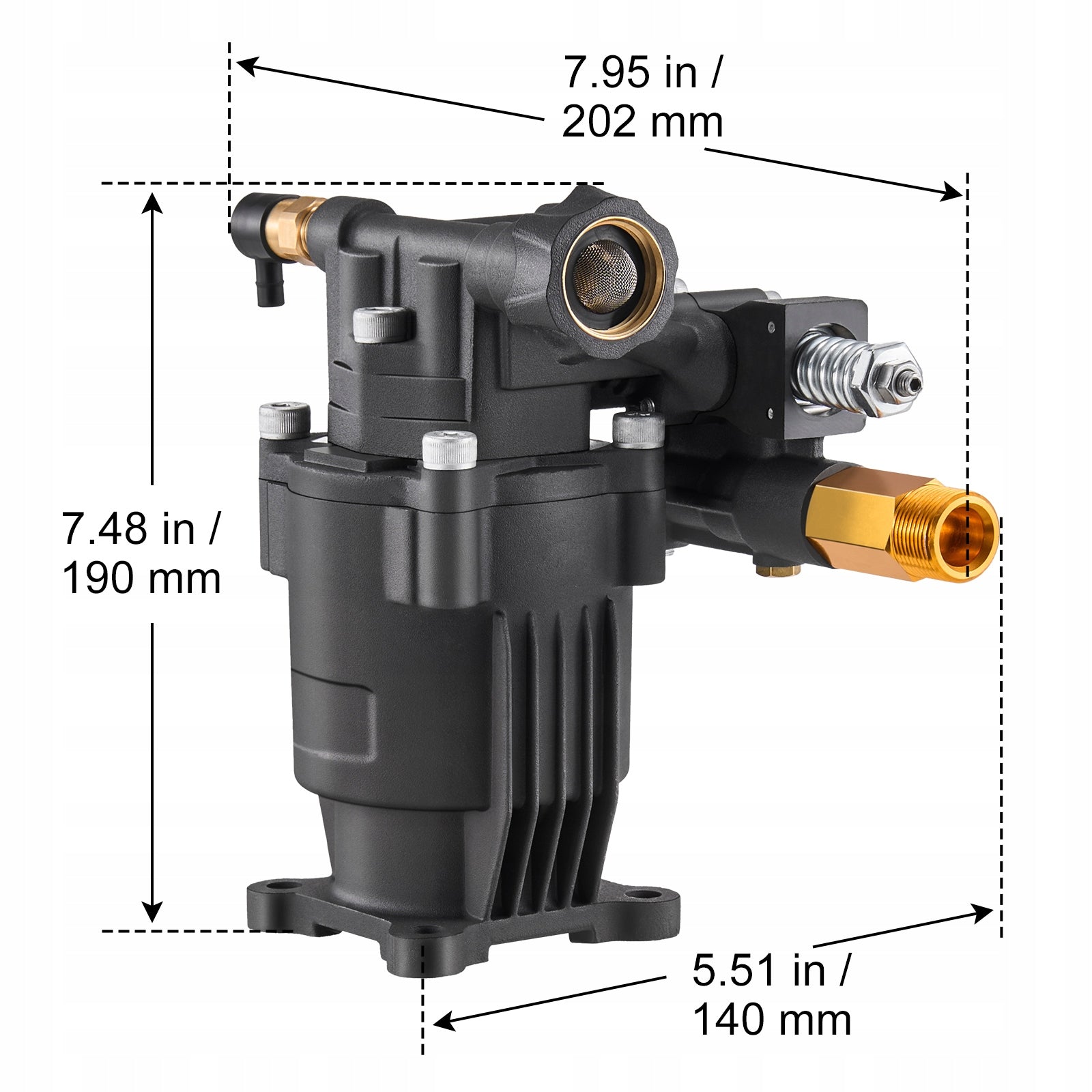 Pressure Washer Pump 3500PSI 2,5GPM Horizontal Design Maintenance Free Manufacturer code HZXPB25GP