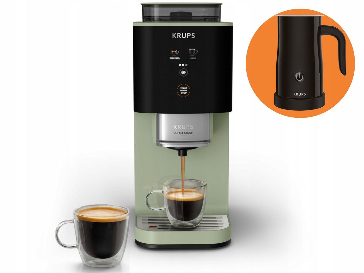 Pressure coffee maker KRUPS Coffee Crush flask with grinder