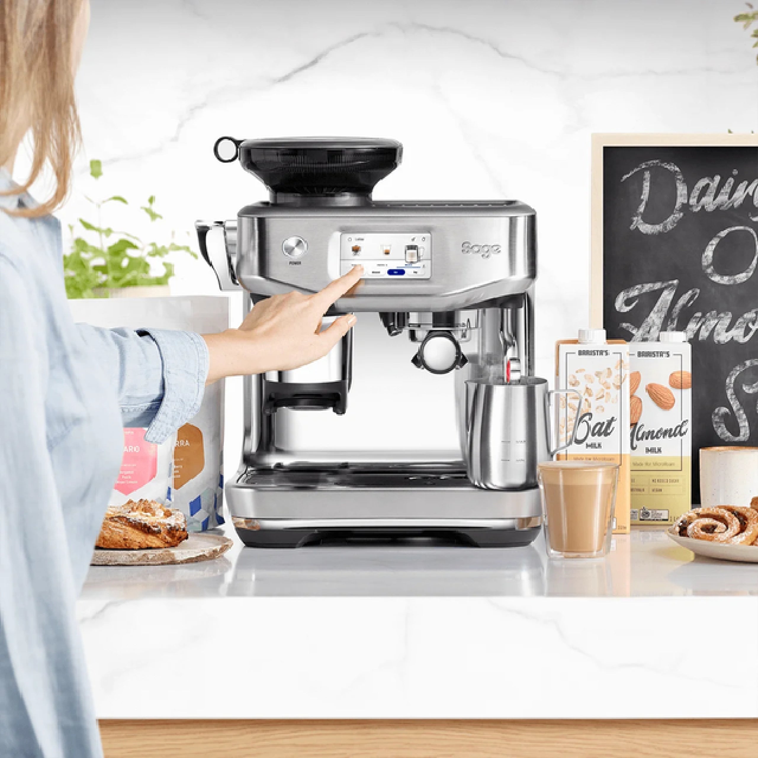 Pressure coffee maker Sage SES882BSS4FEU1 | Kolbowy | 1700W/15 bar | Manufacturer code SES882BSS