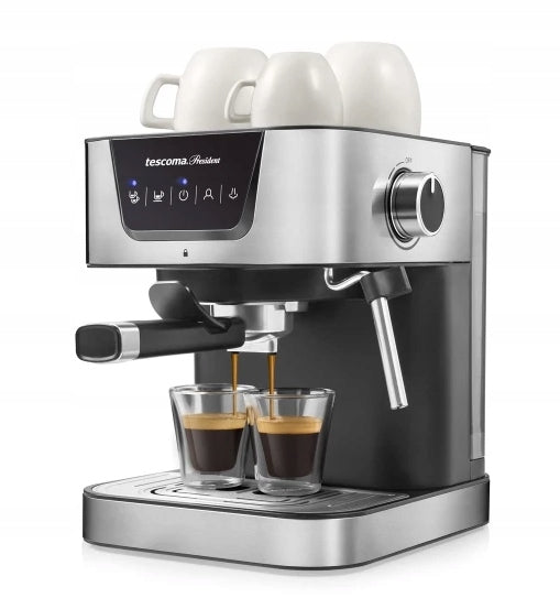 Pressure flask coffee maker with frother 19bar 1050W TESCOMA
