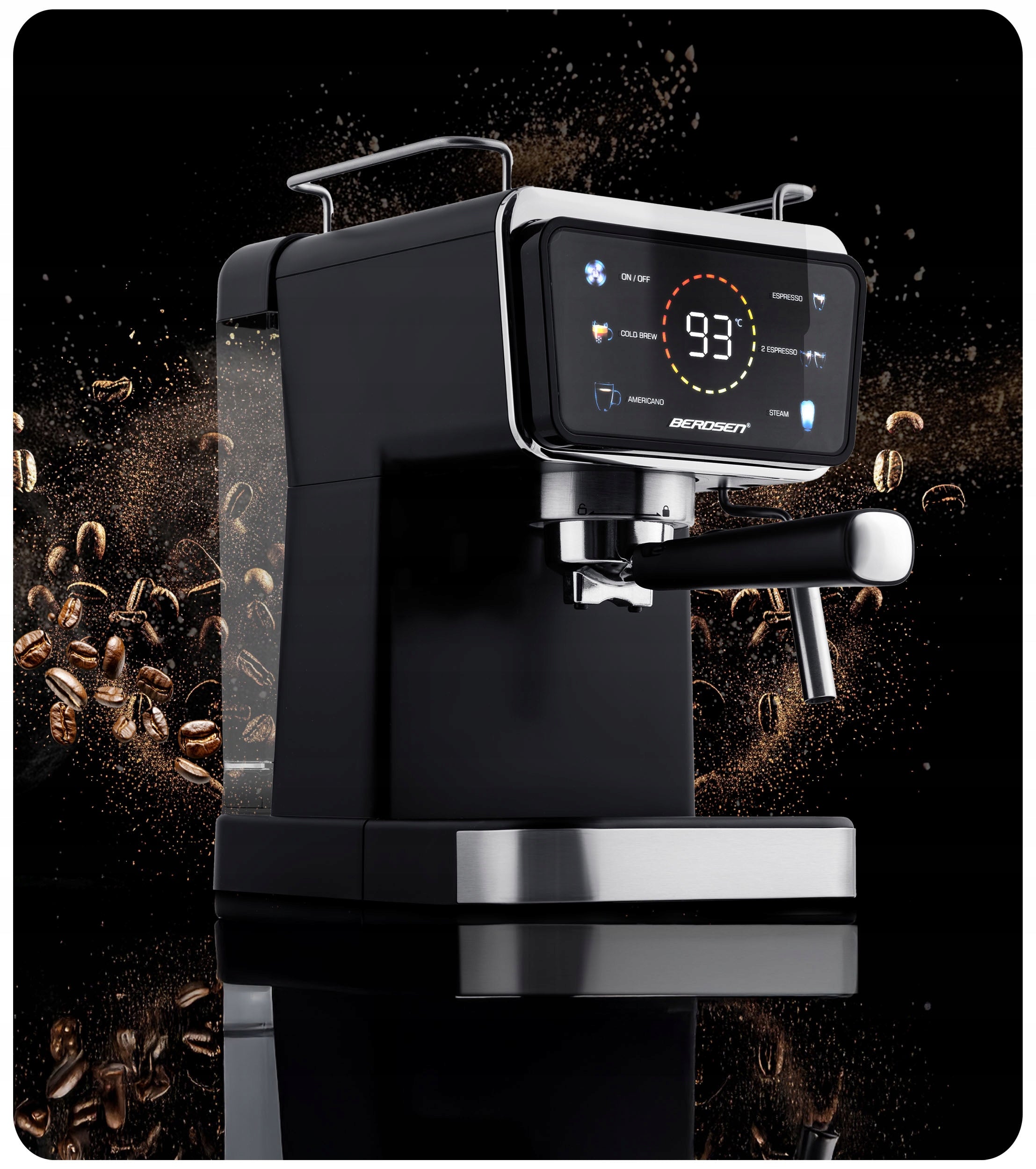 Pressure flask coffee maker with frother 20bar 1350W Berdsen Manufacturer code 377100