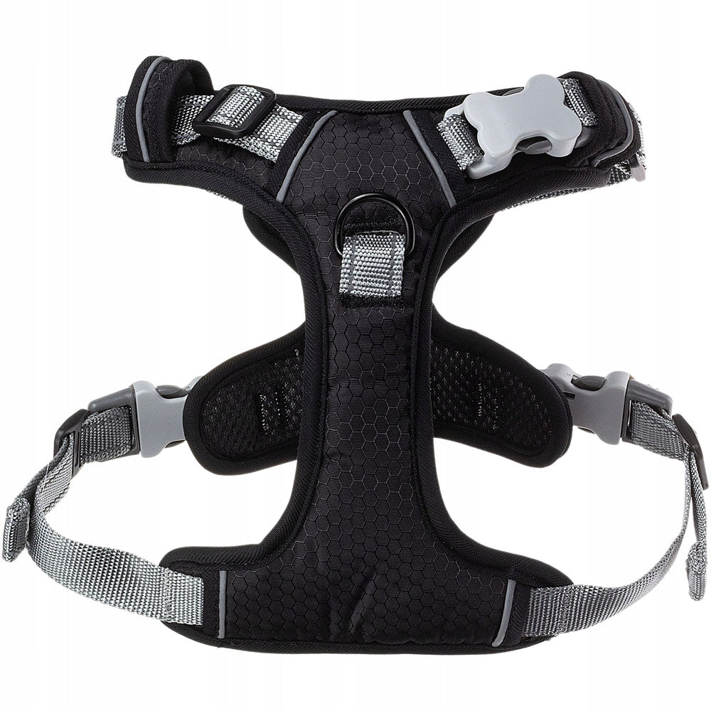 Pressure-free dog harness with handle type GUARD L BLACK Color black