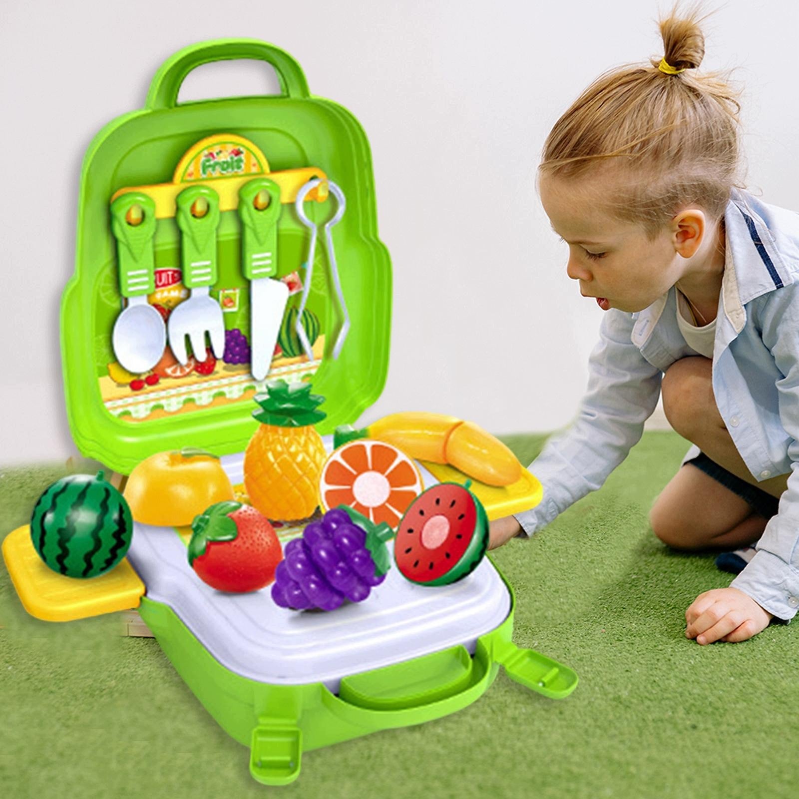 Pretend Play Toy Kit Montessori Transformable Role Vegetable and Fruit