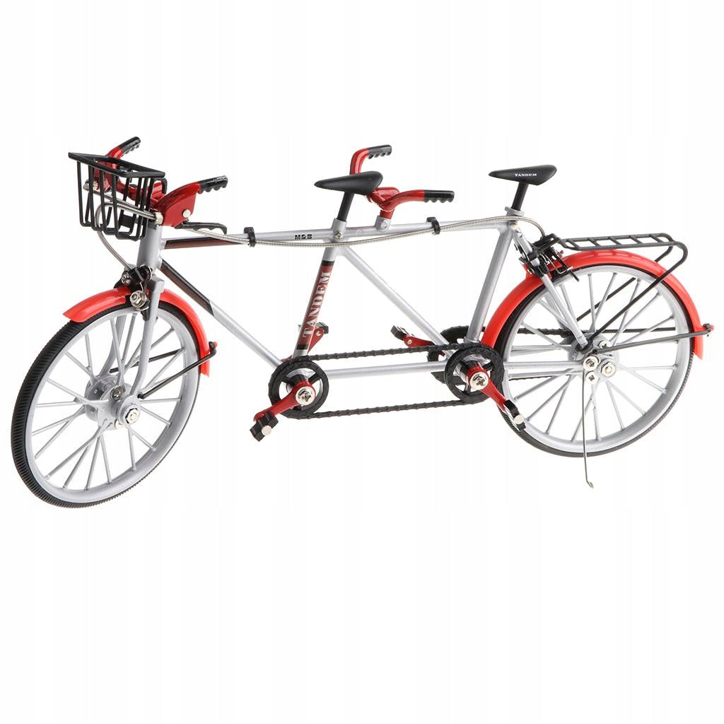 Prettyia Mini Red Alloy Diecast Models Tandem Bike Bicycle