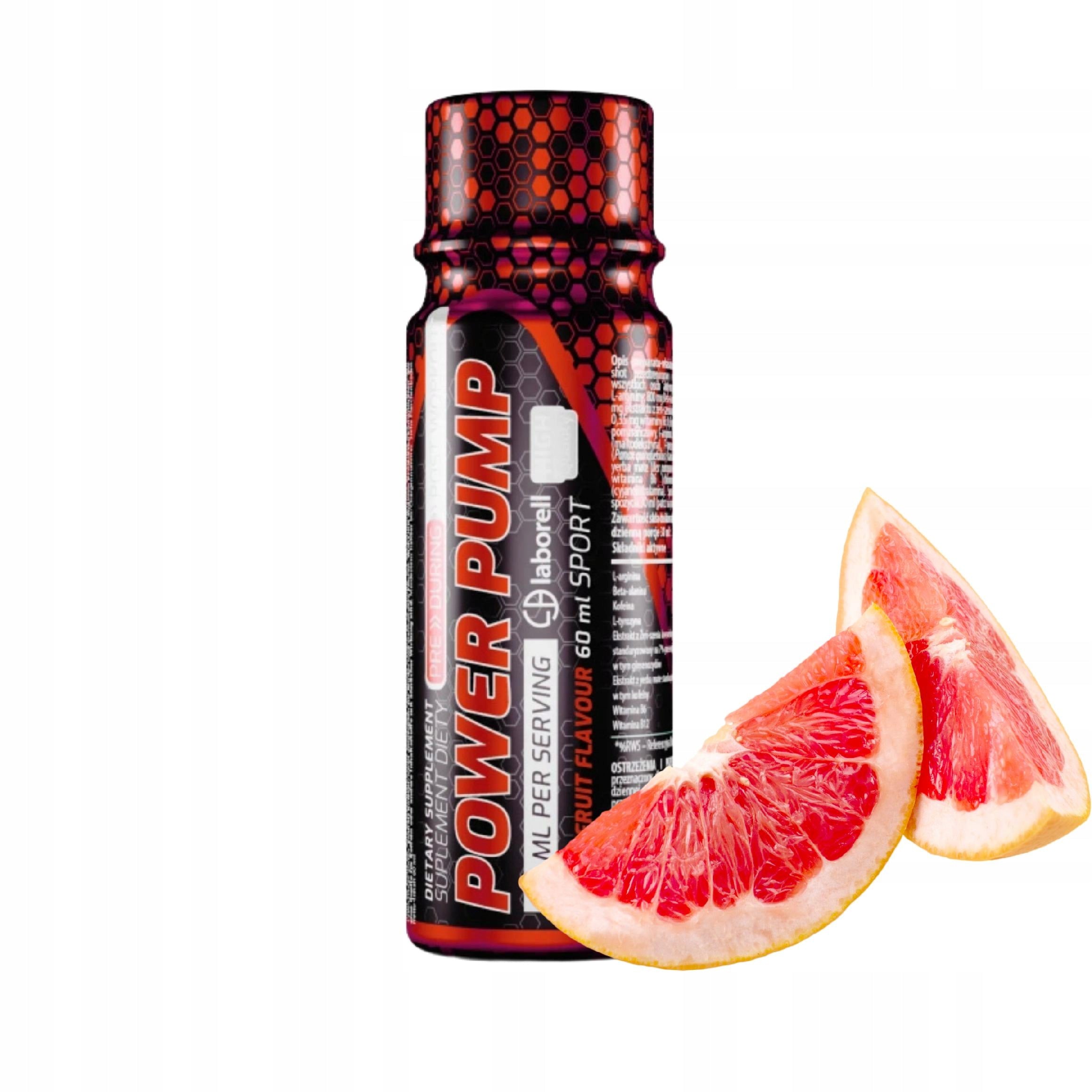 Preworkout Shot Power Pump Grapefruit 60 ml Pre-workout with Caffeine Expiration date not specified