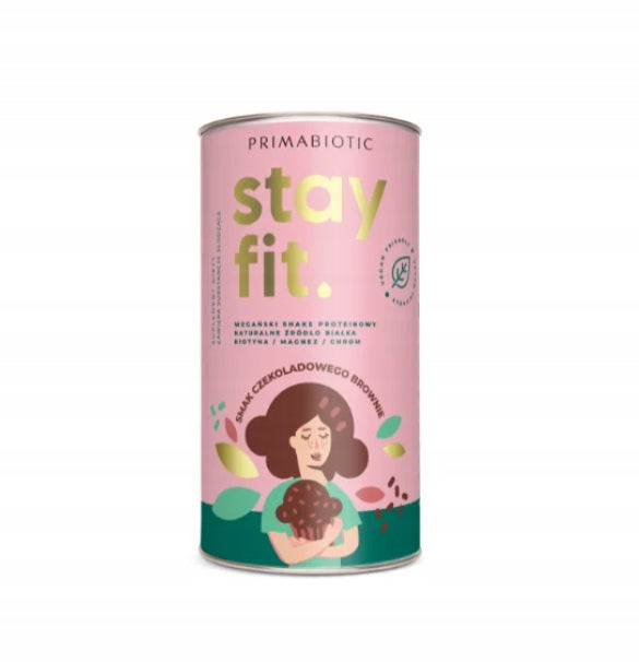 Primabiotic Stay Fit Chocolate Brownie Flavoured Protein Shake 500g