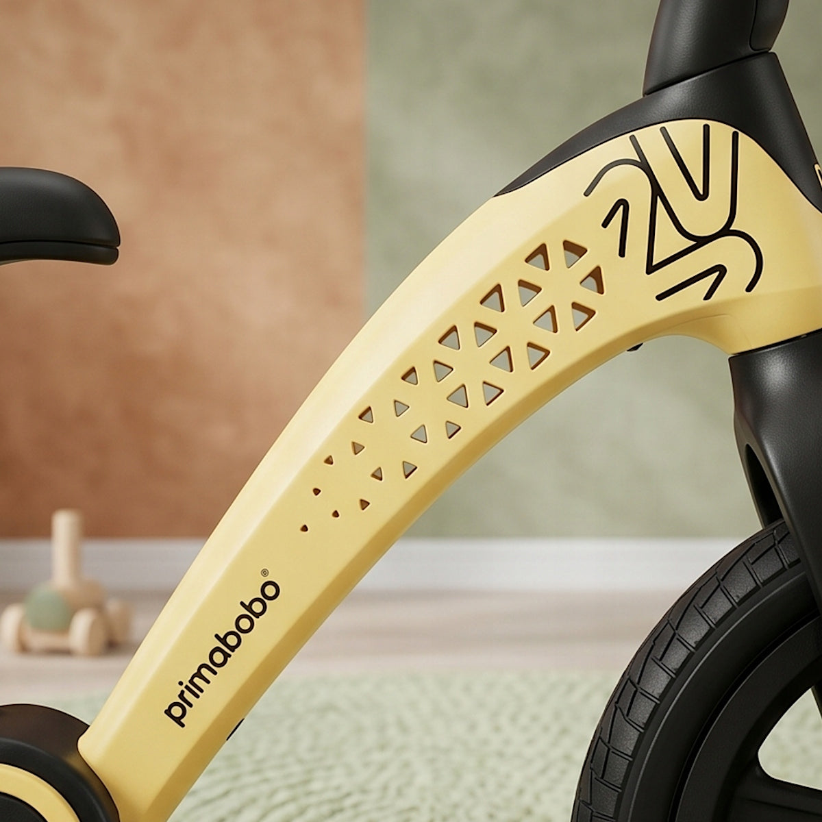 Primabobo NEO folding balance bike from 2 years LED adjustable light BLACK Wheel size in inches 12"