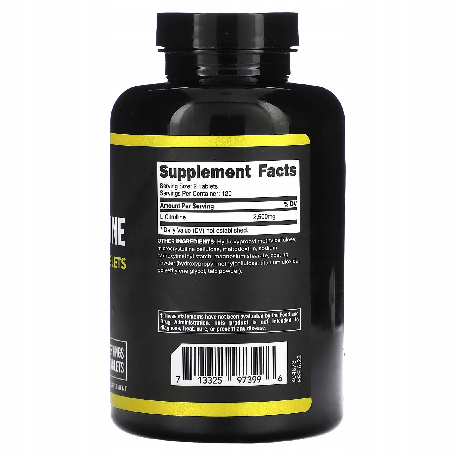 Primaforce, L-citrulline, 2500 mg, 240 tablets (1250 mg per tablet) Expiration date at least 3 months from the date of purchase