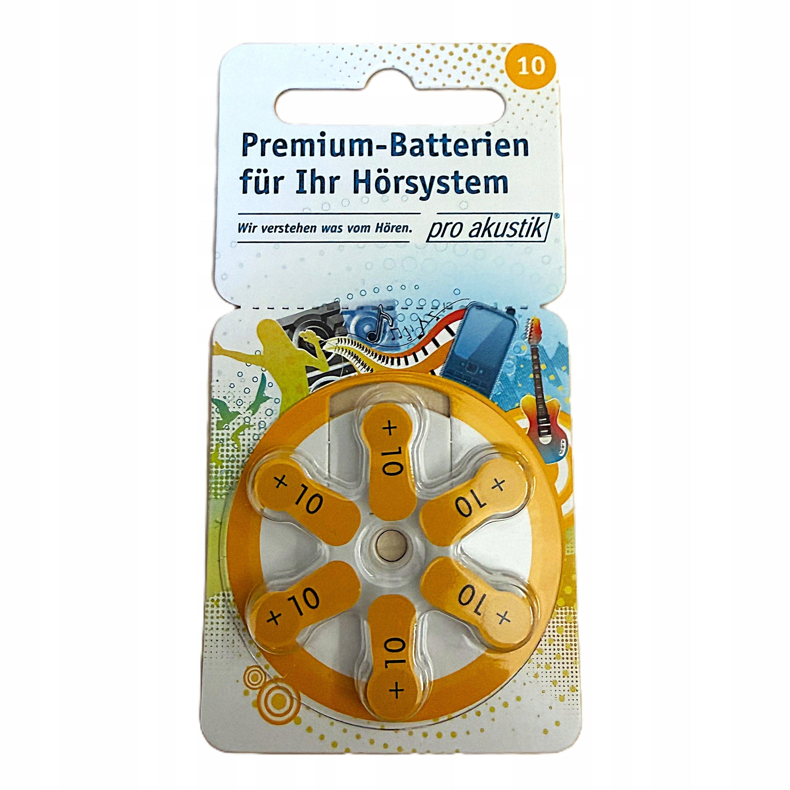 Pro Akustik PREMIUM Hearing Aid Batteries 10 PR70 1,45V 6pcs