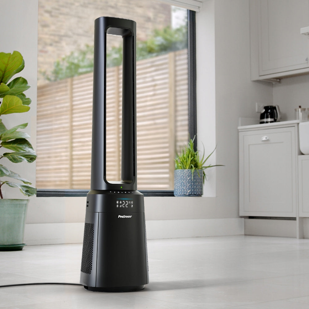 Pro Breeze OmniAir 41" Premium Bezłopatkowy Wentylator i Oczyszczacz Czarny Manufacturer code PB-F-22B-W-EU
