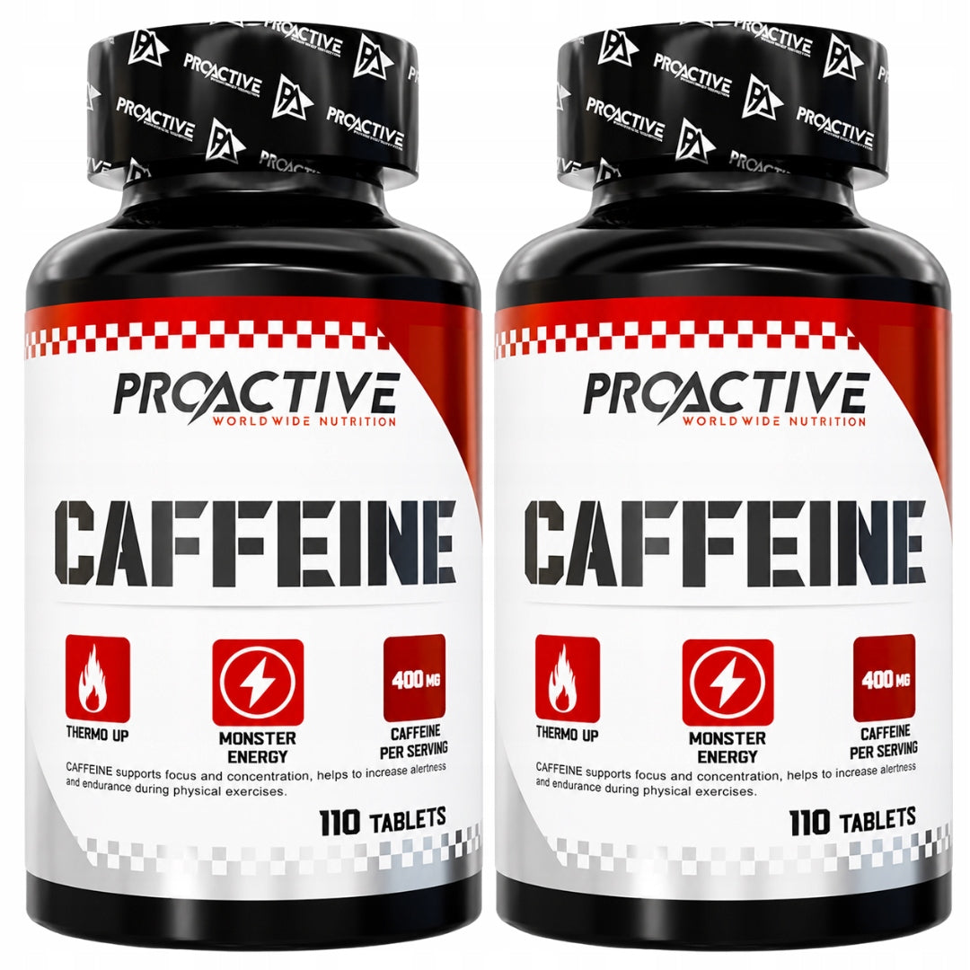 ProActive Caffeine 110 tablets caffeine stimulation concentration ENERGY