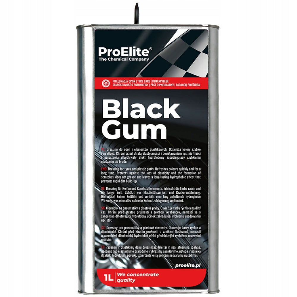 ProElite Black Gum tire black dressing for rubber tires 1L Capacity 1000 ml