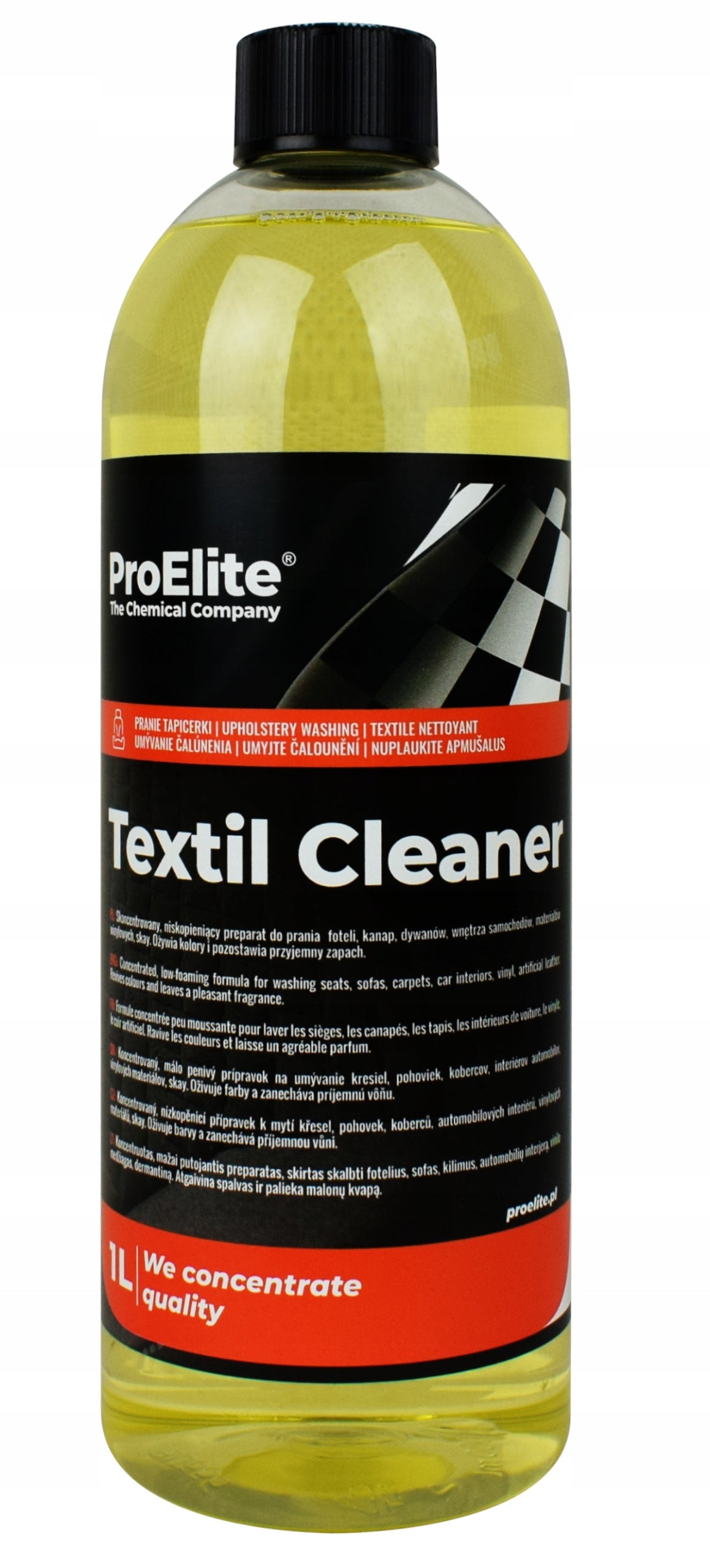ProElite Textil Cleaner 1l Low Foaming Concentrate for Upholstery Laundry