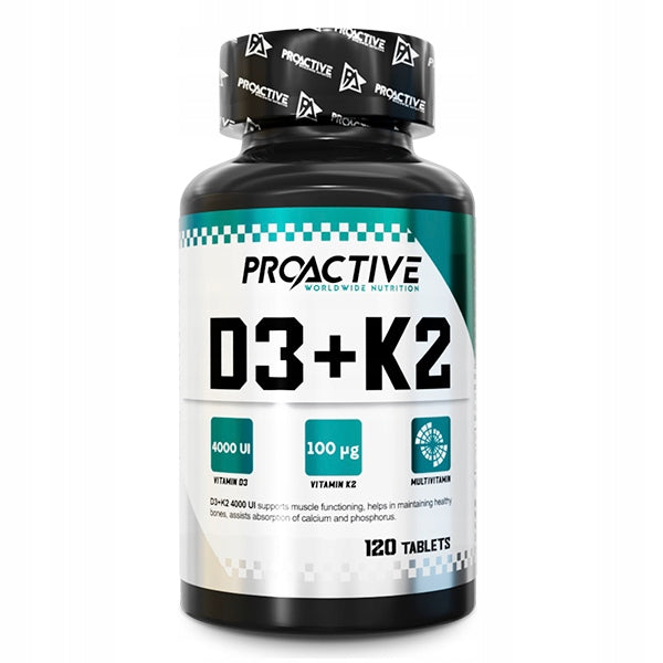 Proactive D3+K2 2000iu 120 tabs.