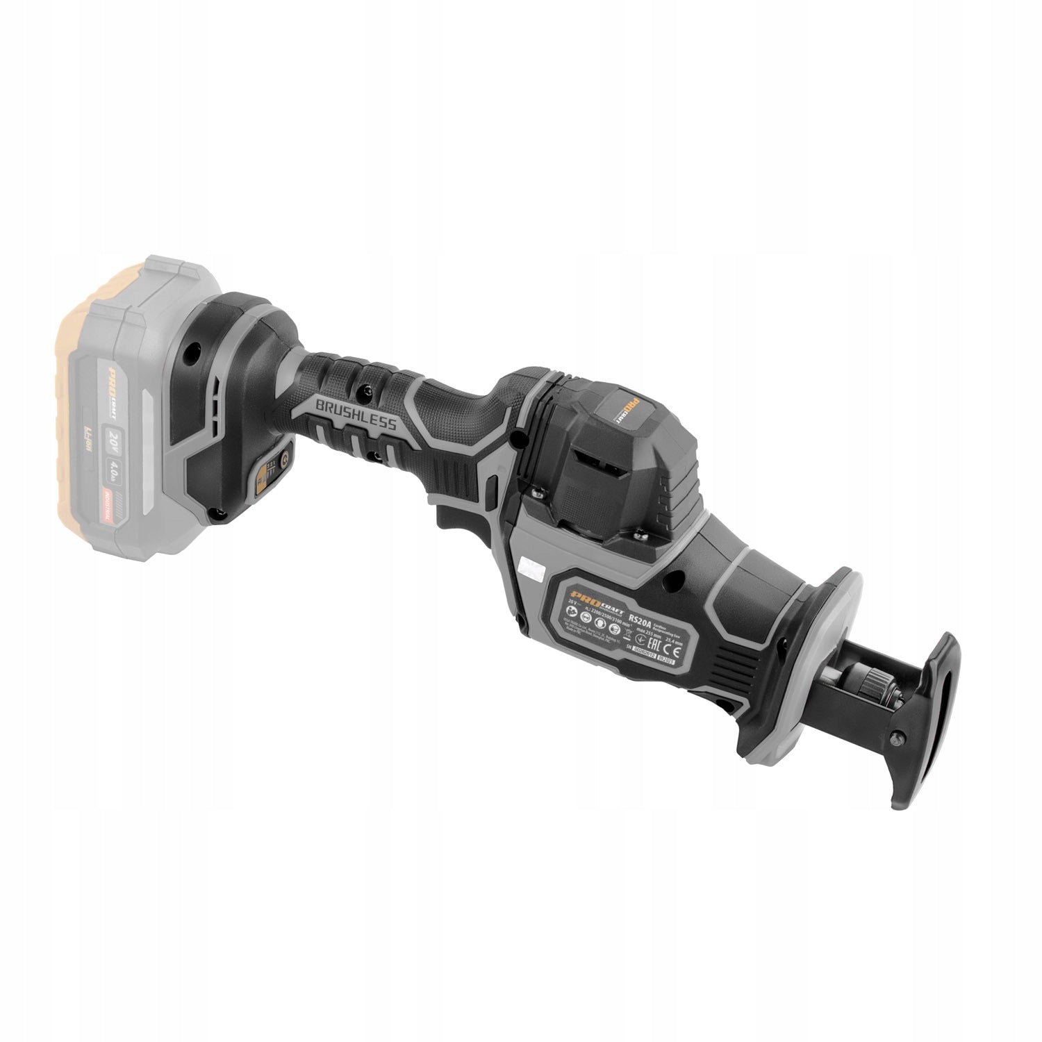 Procraft Industrial RS20Abb Cordless Reciprocating Saw for Wood, Metal Product weight with unit packaging 1.8 kg