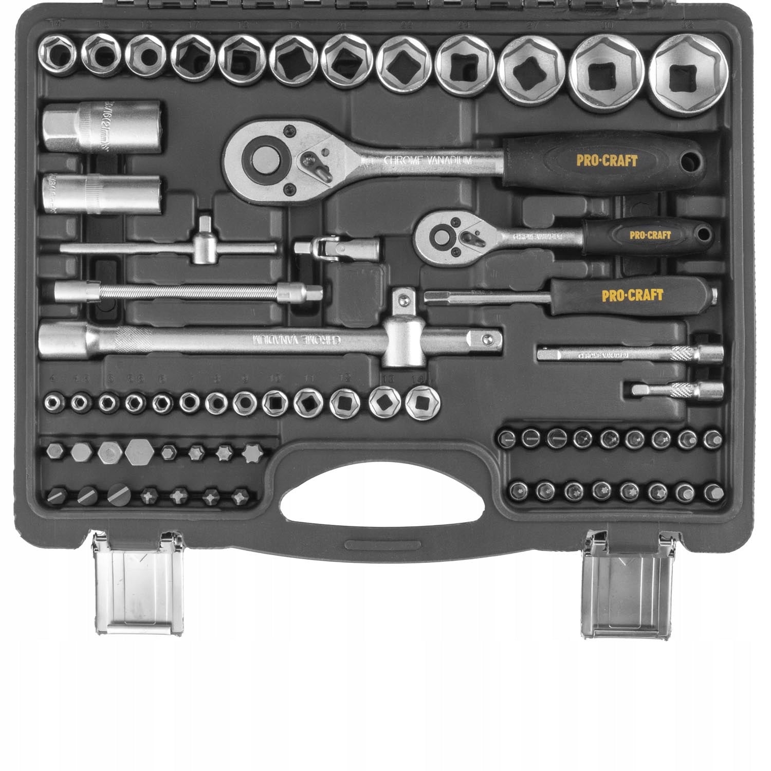 Procraft WS-82 Tool set ratchet cap wrenches bits 82pcs suitcase Brand Procraft