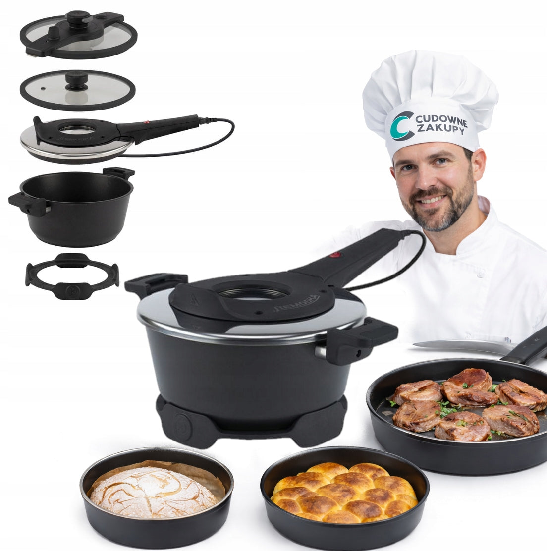 Prodiż Remoska T41/42 Tria Black Multi kitchen appliance 610W 3/4,5 L
