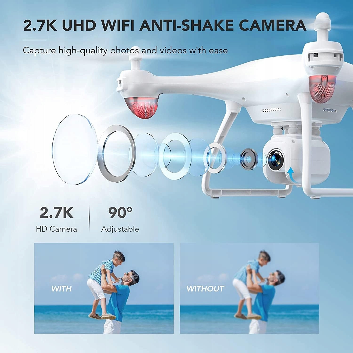 Professional GPS drone with 2K camera Potensic T25 Packaging status original