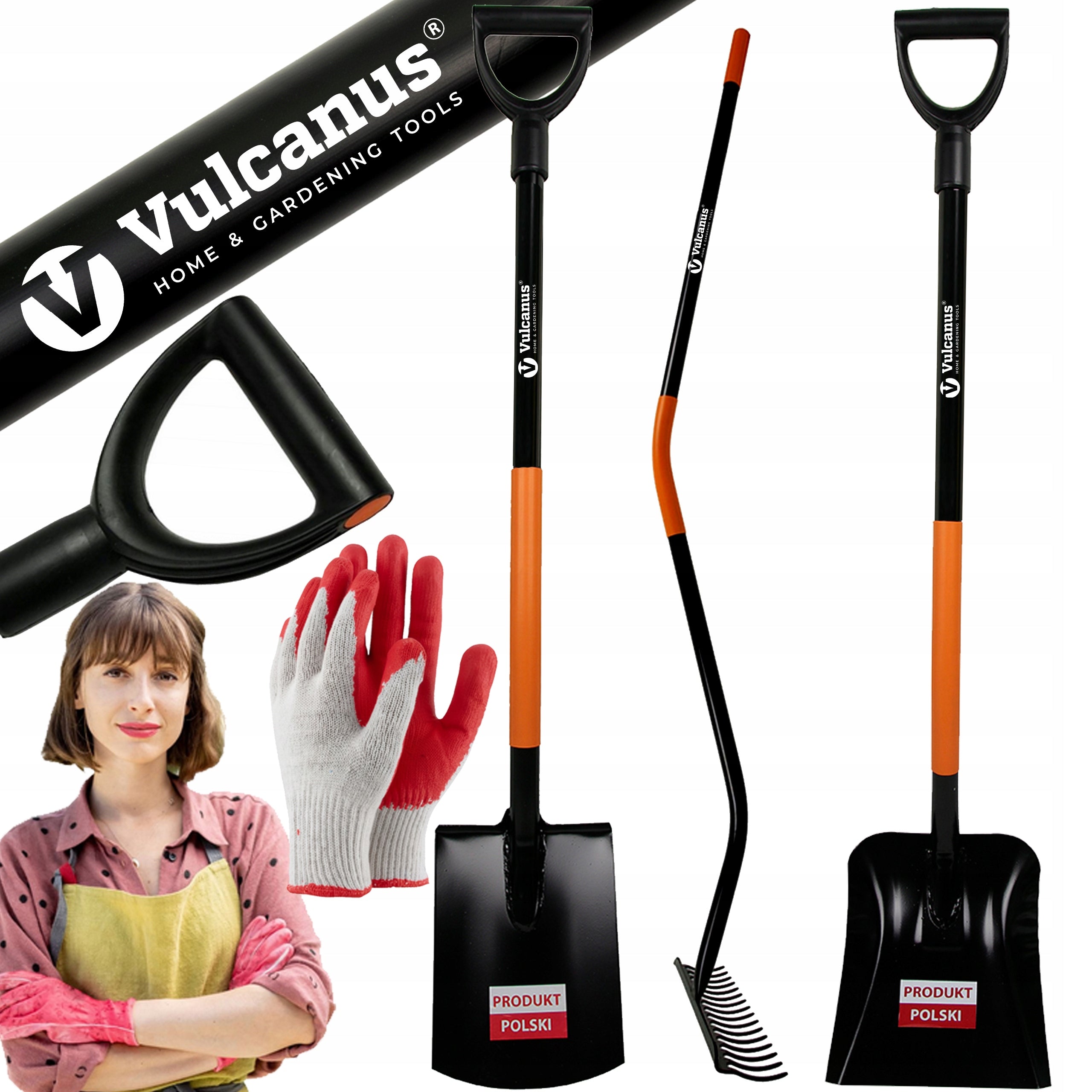 Professional Gardening Tool Set 3 Pcs Shovel Spade Rake