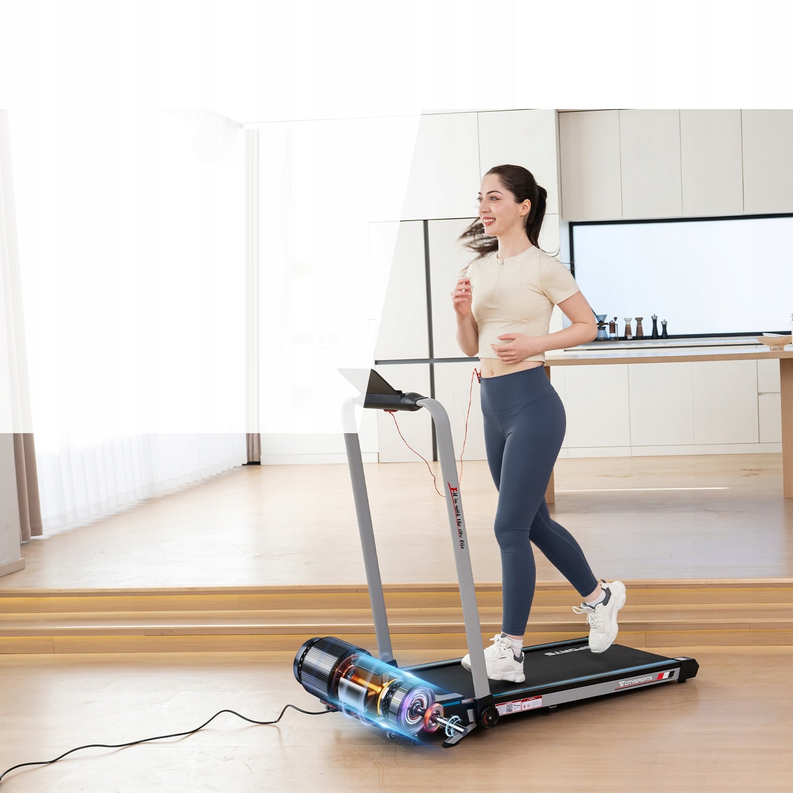 Professional Home Folding Electric Treadmill LED Angle Speaker App&BT 12KM Manufacturer code FANPAO