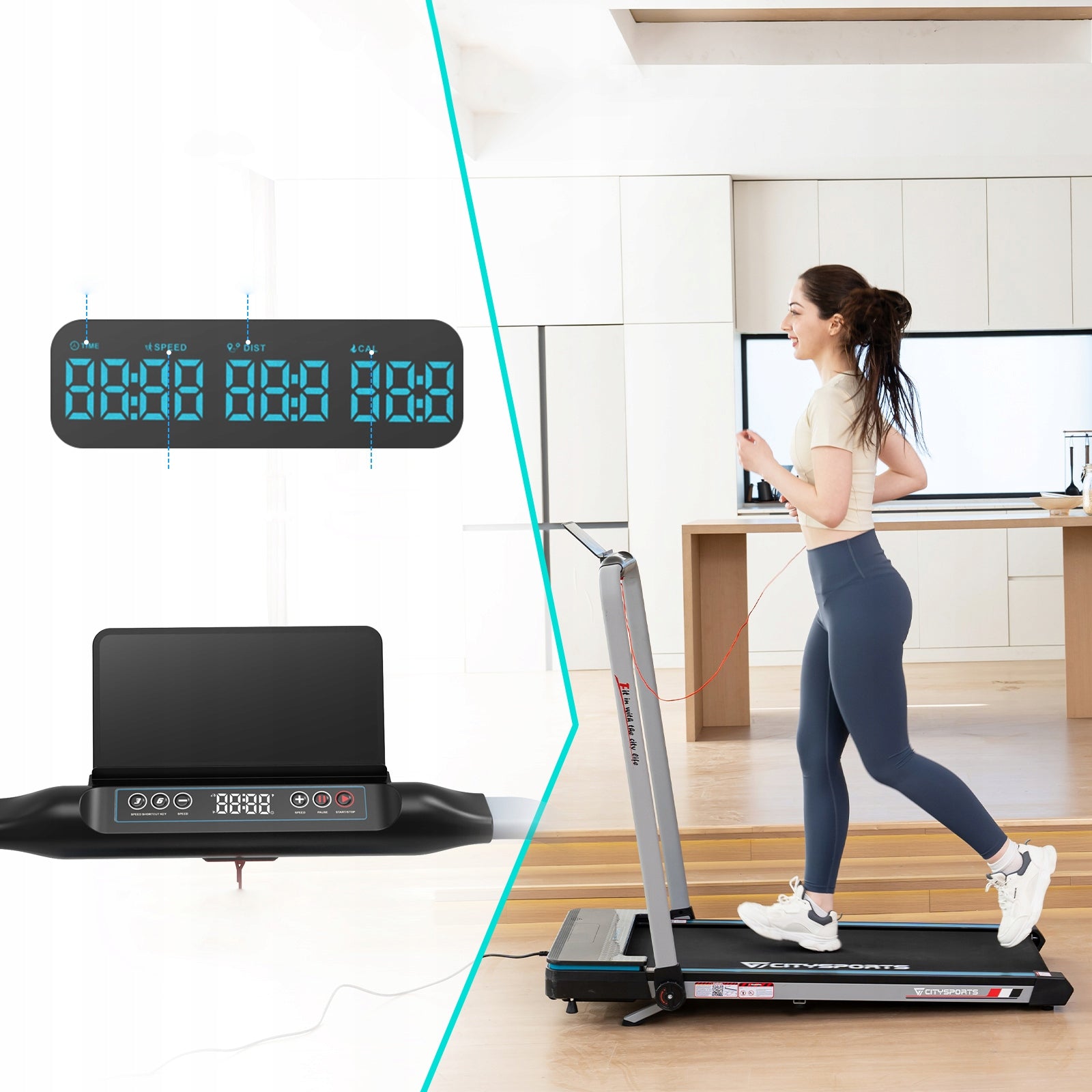 Professional Home Folding Electric Treadmill LED Angle Speaker App&BT 12KM Model other