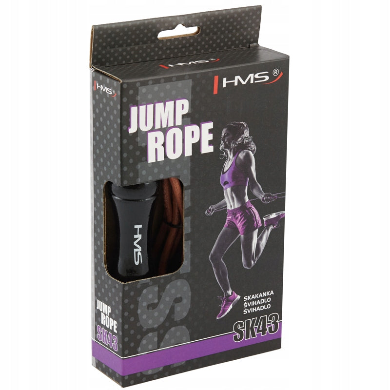 Professional Leather Jump Rope HMS Wooden Hands Boxing Bearings Color multicolor