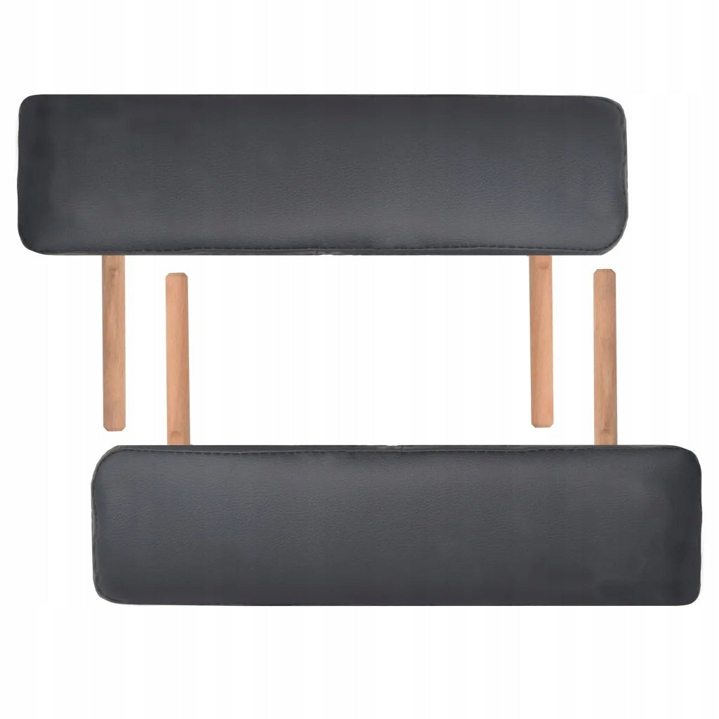 Professional Massage Table Set - Black 221x90cm Weight 24.95 kg