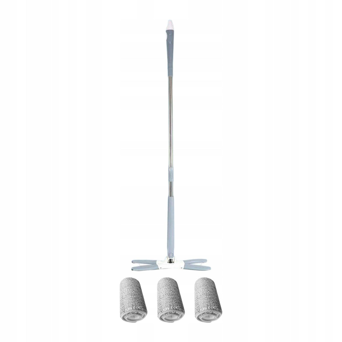 Professional Microfiber Mop Floor Cleaning System with Flat Gray and White