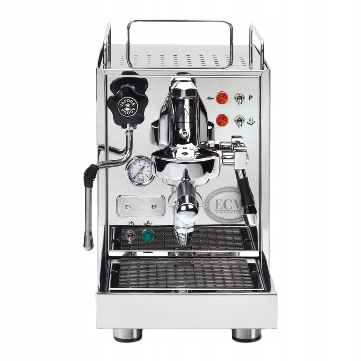 Professional pressure flask coffee maker ECM Classika PID stainless steel