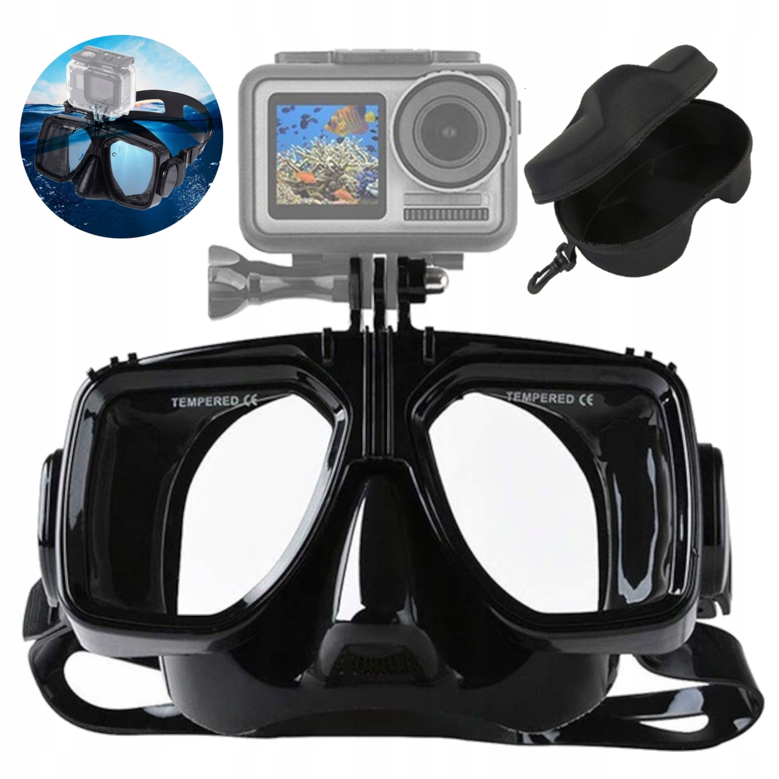 Professional swimming mask GoPro 13 12 11 10 9 8 7 SJCAM
