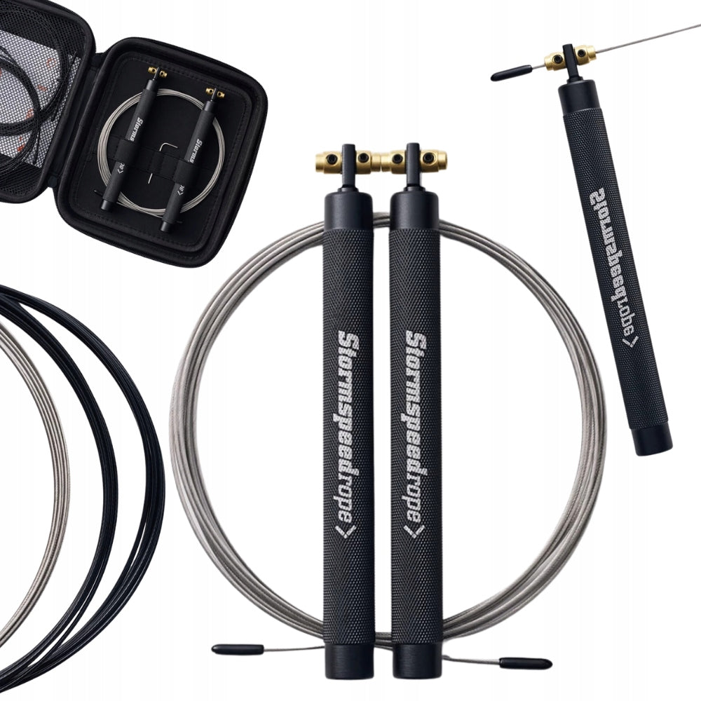 Professional training jump rope STORM SPEED ROPE SV1 black