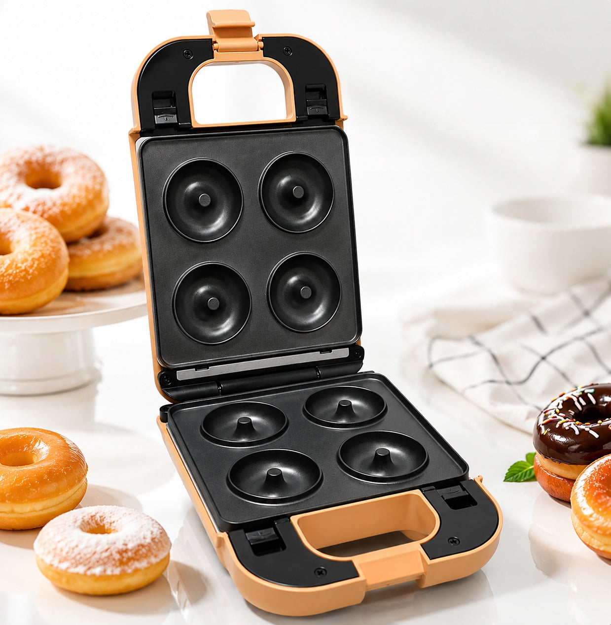 Progress 3in1 Maker Cake Pops Donuty Waffles 16 Balls 650W Terracotta Packaging status original